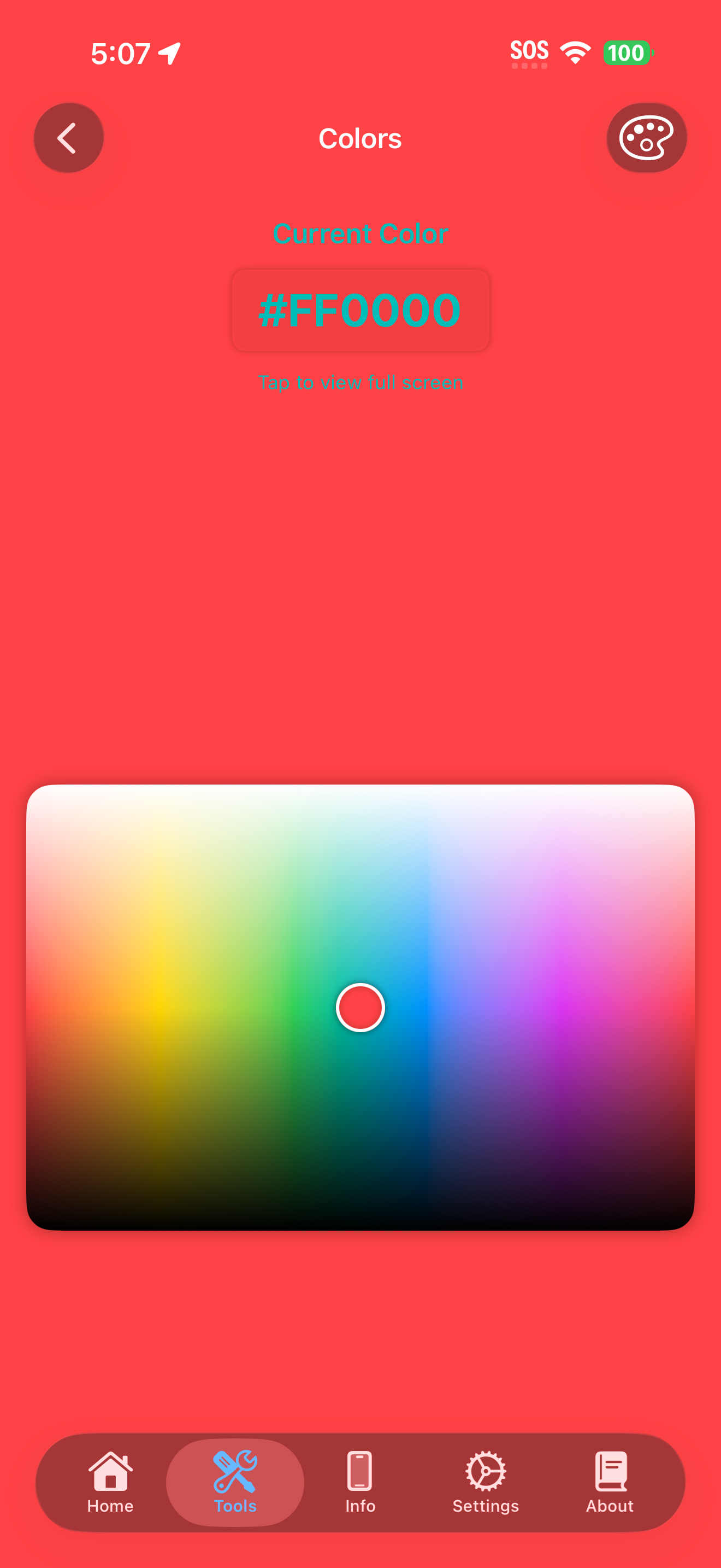 Tools / colors: colors initial