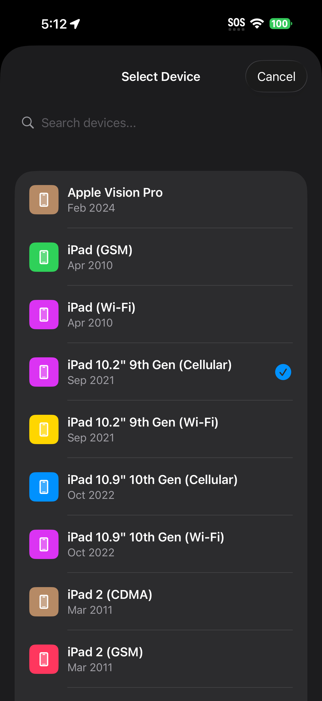 Tools / comparison: comparison tool right device selection