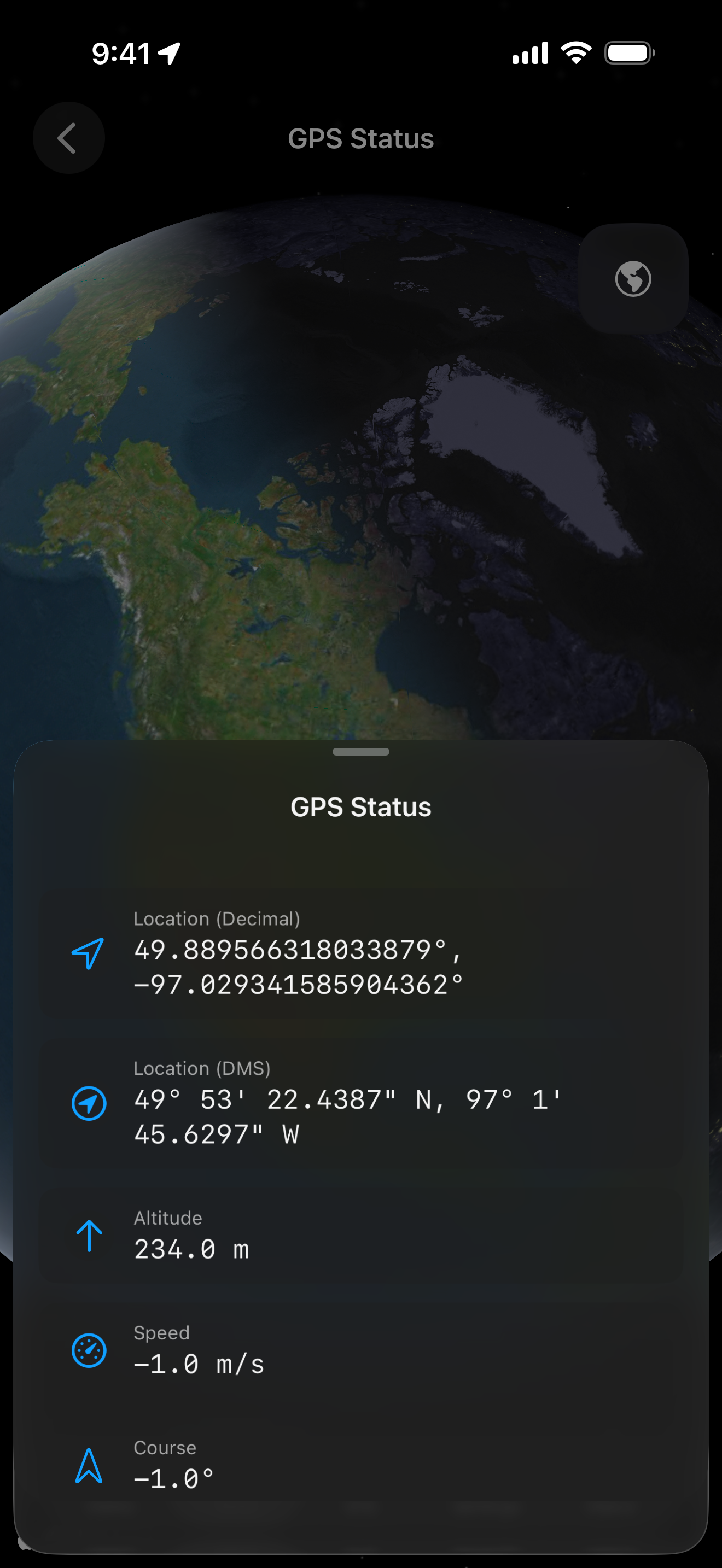 GPS Status after permission flow
