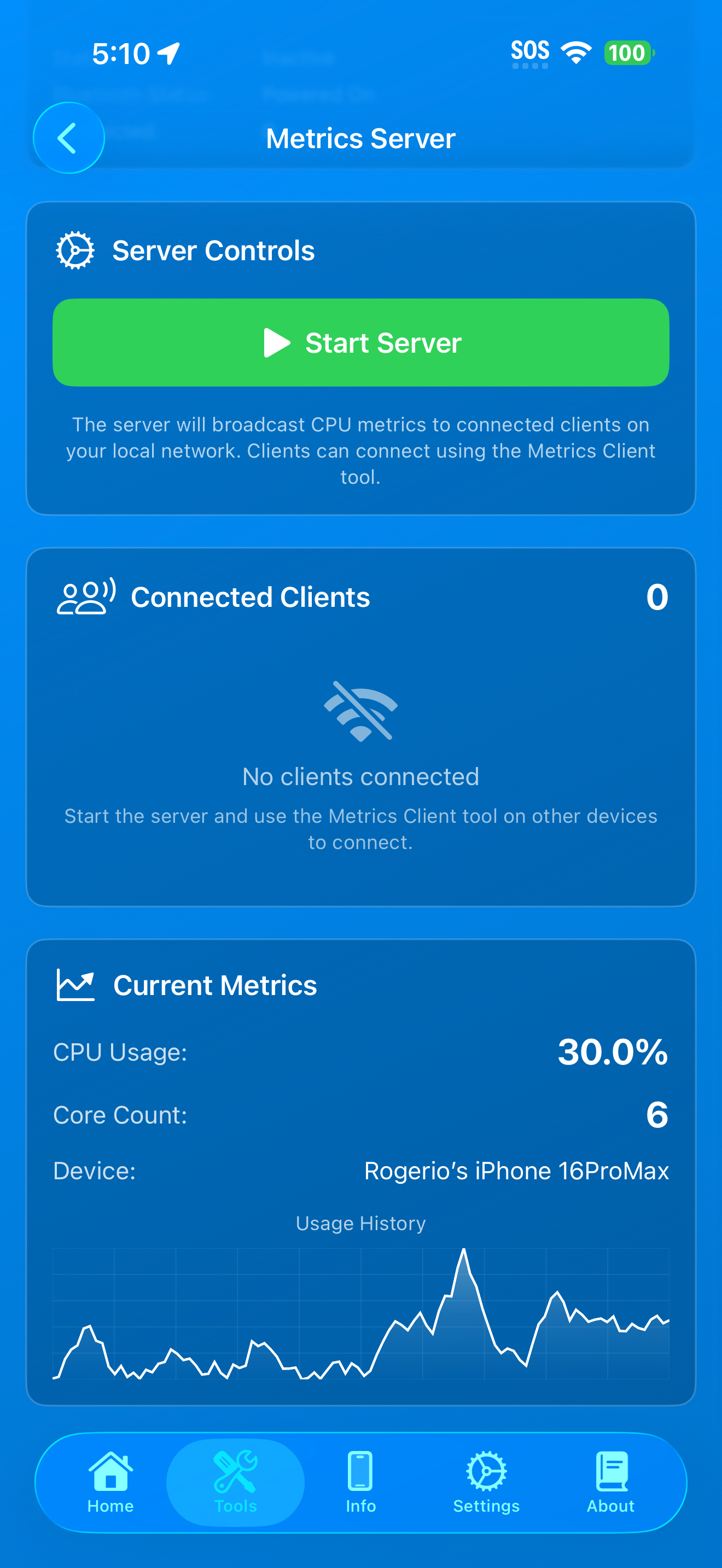 Tools / metrics server: metrics server scrolled