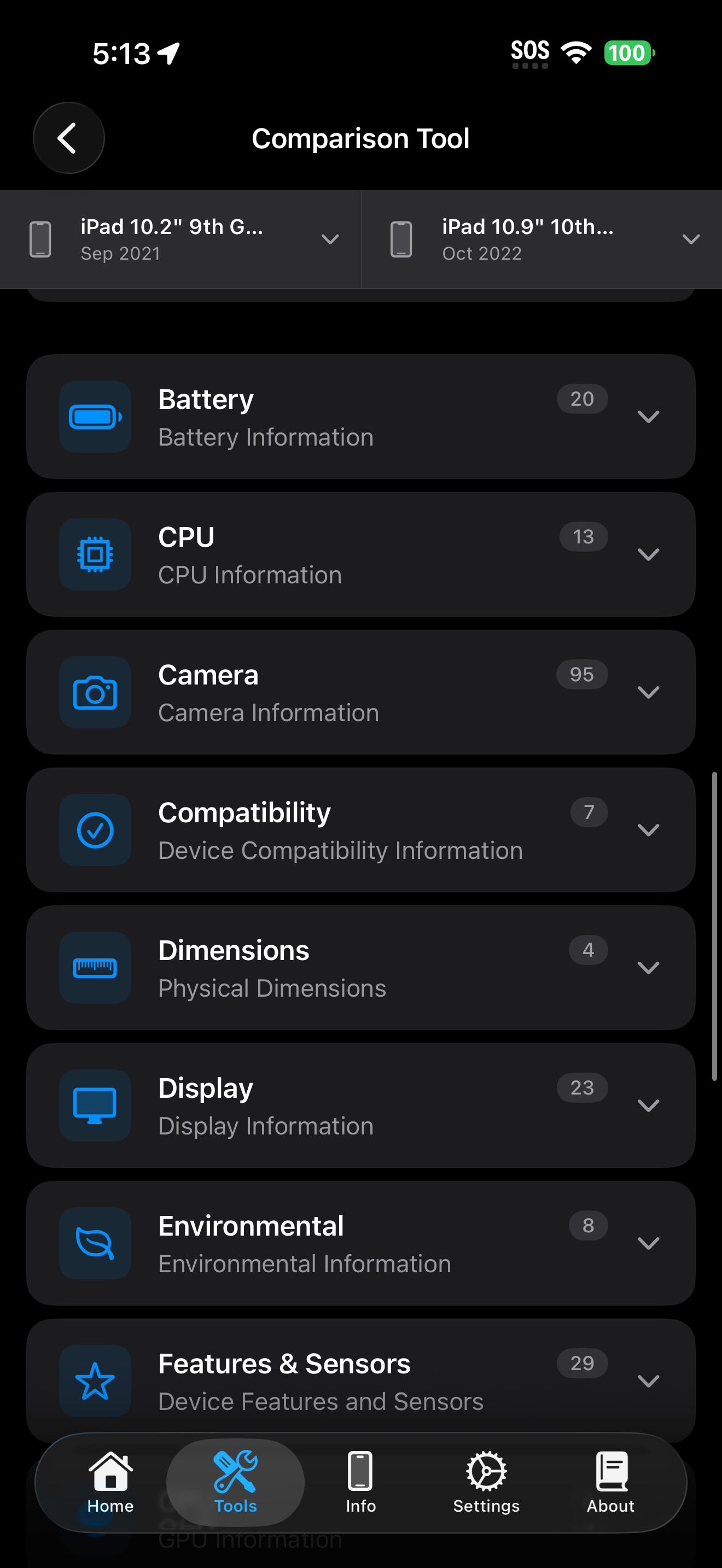 Tools / comparison: comparison tool back to top