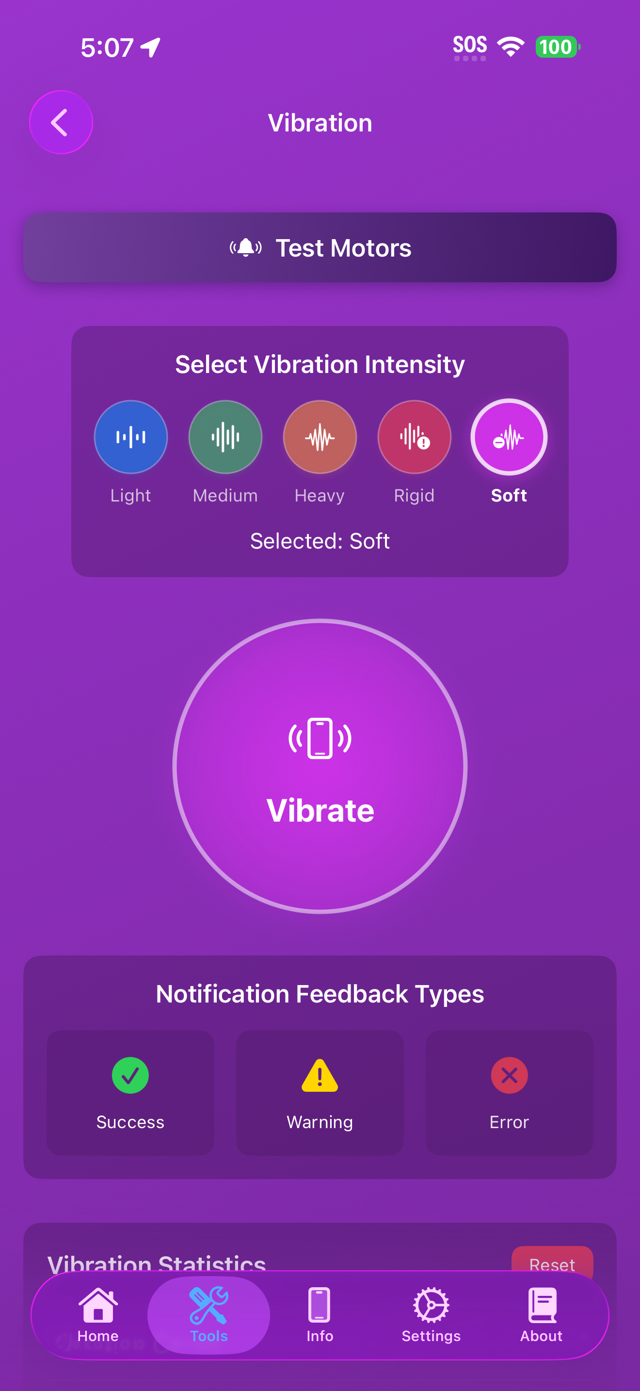 Pulsanti tipi di feedback di notifica