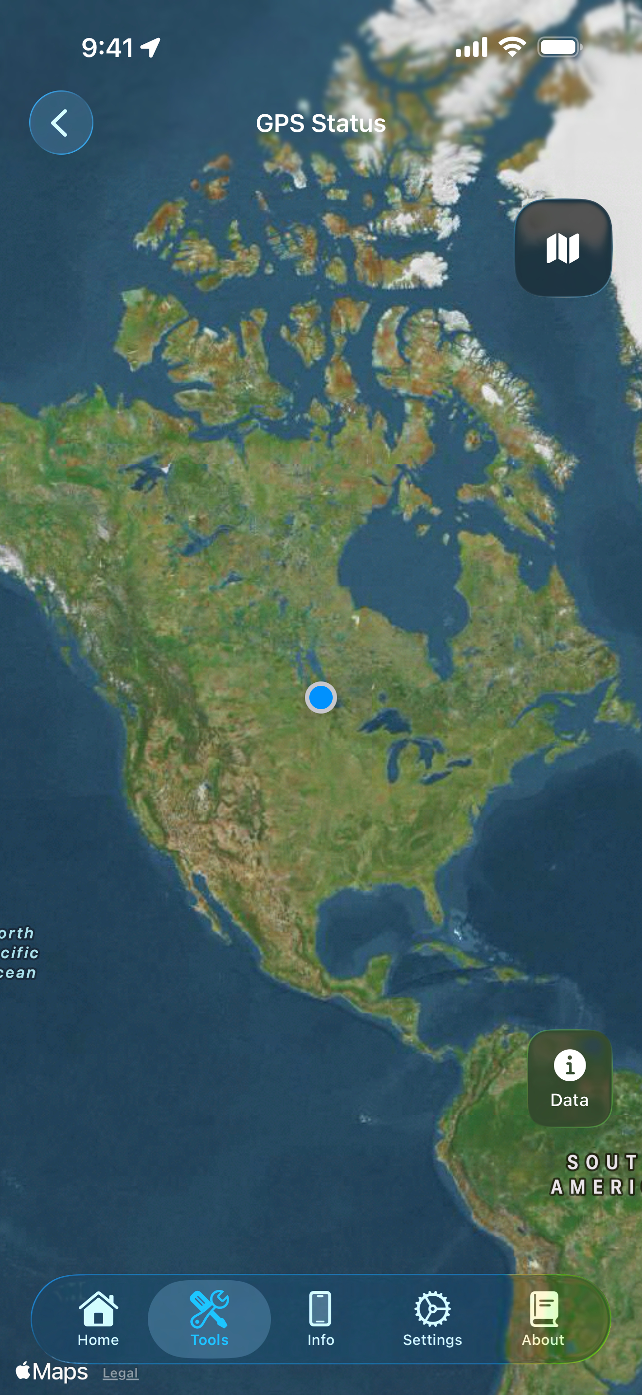 Tools / gps: gps status map hybrid